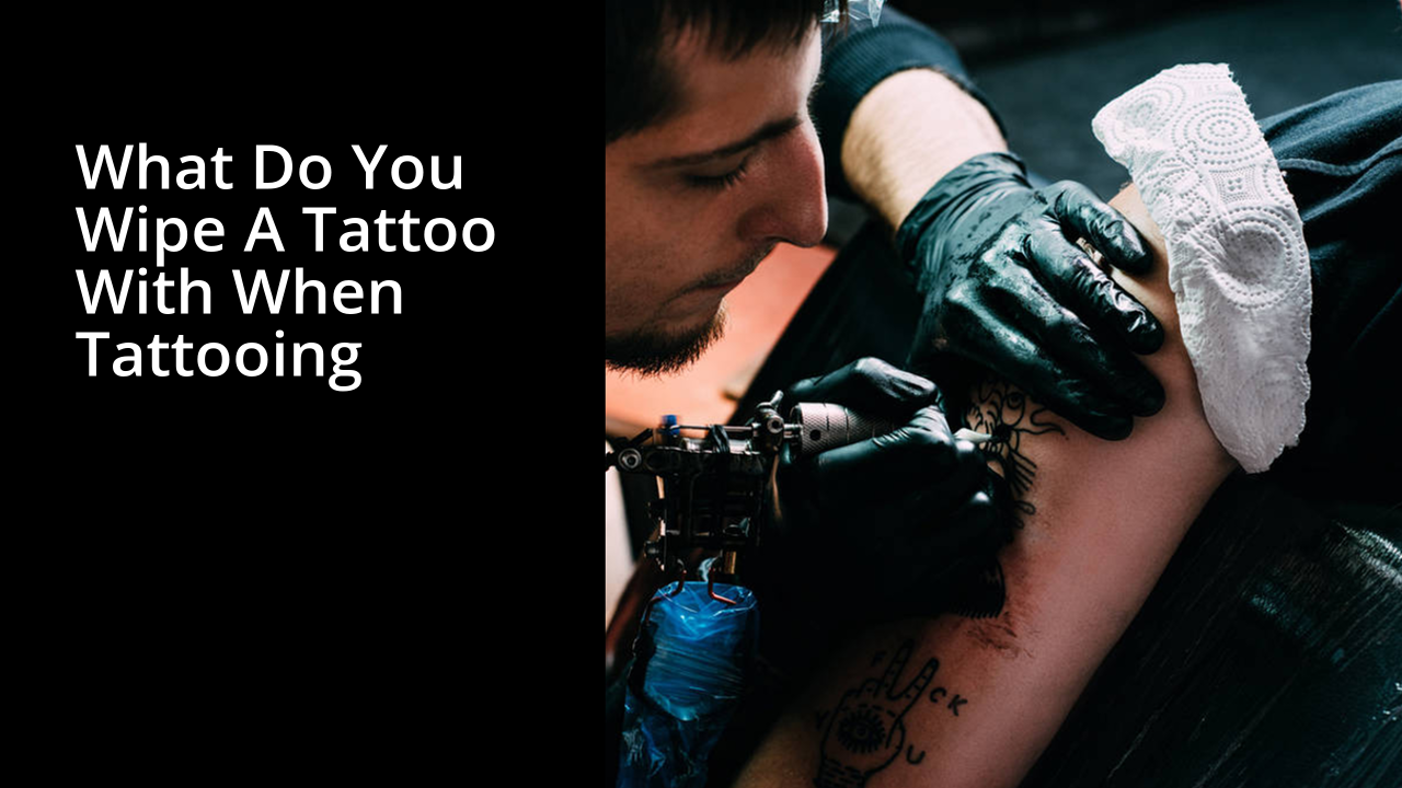 what do you wipe a tattoo with when tattooing